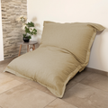 Pouf Gigante XXL 190x155 Beige - Effetto Lino e Schiuma (Divano da Pavimento Design)