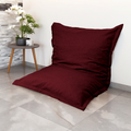 Pouf Cuscino Gigante XL 150x100 Prugna - Effetto Lino e Schiuma (Salotto Chic)