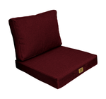 Coussins pour fauteuil effet lin déhoussable 60x60cm prune - Deco-arts.fr