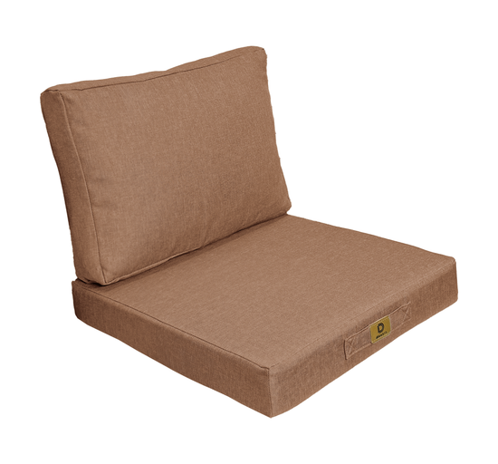 Coussins pour fauteuil effet lin déhoussable 60x60cm terracotta - Deco-arts.fr