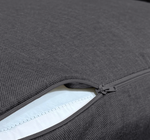 Ensemble de coussins pour fauteuils gris chiné en lin déhoussable, comprenant assise et dossier, parfait pour canapé ou fauteuils.