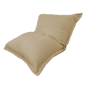 Pouf Gigante XXL 190x155 Beige - Effetto Lino e Schiuma (Divano da Pavimento Design)