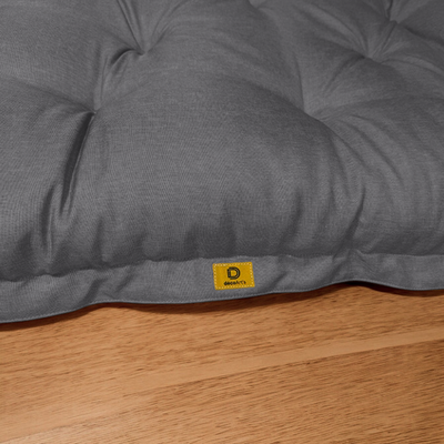 Futon XXL en lin matelas de sol 195x100cm - gris chiné - Deco-arts.fr