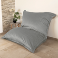 Pouf Gigante XXL 190x155 Grigio Chiaro - Velluto e Schiuma (Divano da Pavimento Prestige)