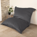 Pouf Gigante XXL 190x155 Grigio Scuro - Velluto e Schiuma (Divano da Pavimento Prestige)