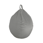 Pouf poire XL d'intérieur en tissu velours - 110x120 cm - Gris clair - Deco-arts.fr