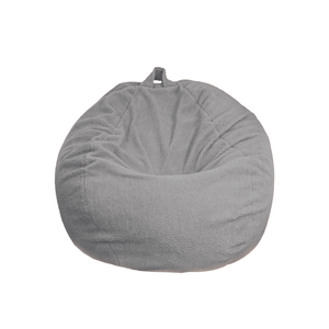 Pouf a Pera Gigante XXL 120x150 Grigio Chiaro - Tessuto Sherpa e Schiuma (Cocon Ultime)