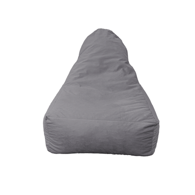 Pouf fauteuil XXL d'intérieur en tissu velours - 120x70x90 cm - Gris clair - Deco-arts.fr