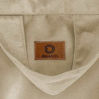 Pouf poire XL d'intérieur en tissu velours - 110x120 cm - Crême - Deco-arts.fr