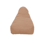 Pouf fauteuil XXL d'intérieur en tissu effet lin - 120x70x90 cm - Marron - Deco-arts.fr