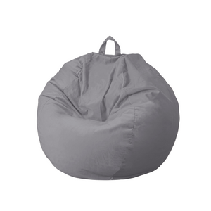 Pouf poire XL d'intérieur en tissu velours - 110x120 cm - Grigio clair