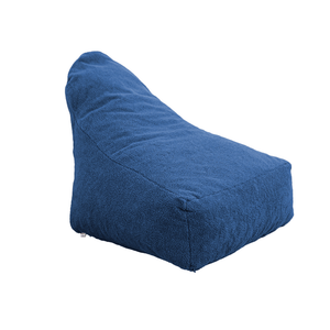 Poltrona Pouf XXL 120x90 Blu Petrolio - Tessuto Sherpa e Schiuma (Cocon Douceur)