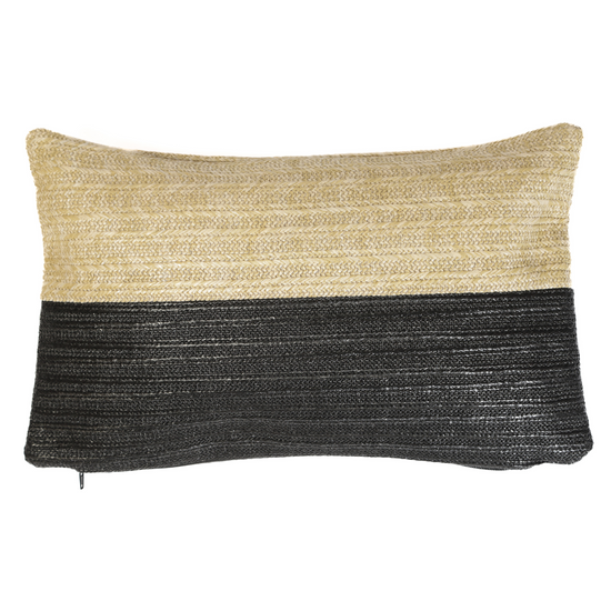 Housse de coussin effet raphia - Bi-colore - Rectangle - 30x50cm - Deco-arts.fr