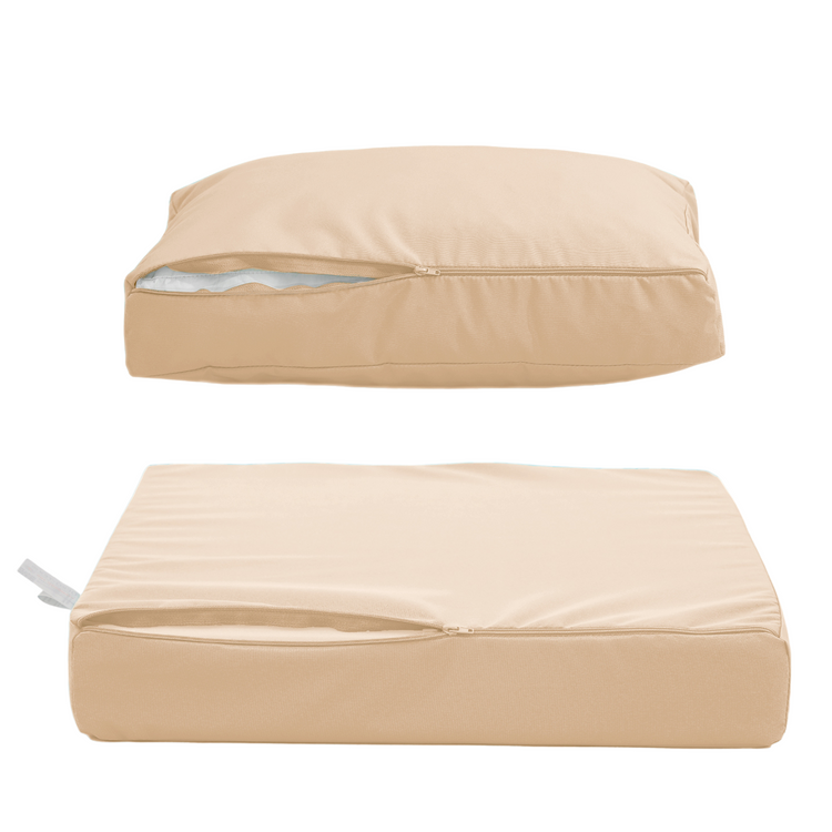 Coussins pour salon de jardin déhoussable 60x60cm Beige - Deco-arts.fr