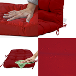 Coussin de dossier pour fauteuils et canapés, rouge, capitonné, 120x50 cm, confort 8 cm, de marque Deco-arts.fr