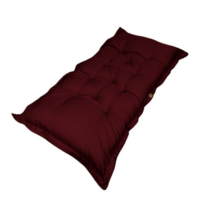 Futon da Pavimento XXL Effetto Lino 195x100 Prugna - Spesso 15cm (Letto Supplementare & Détente)