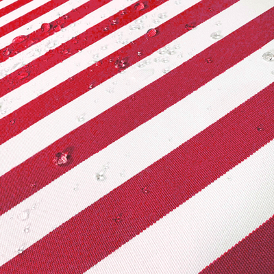 Ensemble de 3 coussins Deco-arts.fr pour salon jardin, rayures rouges, 100x50 cm, pour fauteuils et canapés, tissu 270g.