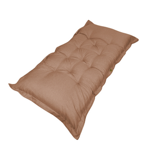 Futon da Pavimento XXL Effetto Lino 195x100 Marron - Spesso 15cm (Letto Supplementare & Détente)