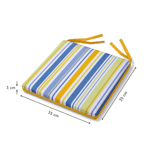Cuscino per sedia 35x35 Motivo Righe Solari – dimensioni 35 x 35 x 3 cm