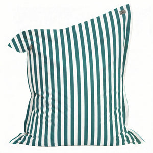 Fodera per Pouf Gigante XXL 180x140 Righe Verde - Sfoderabile & Anti-UV (Interno / Esterno)
