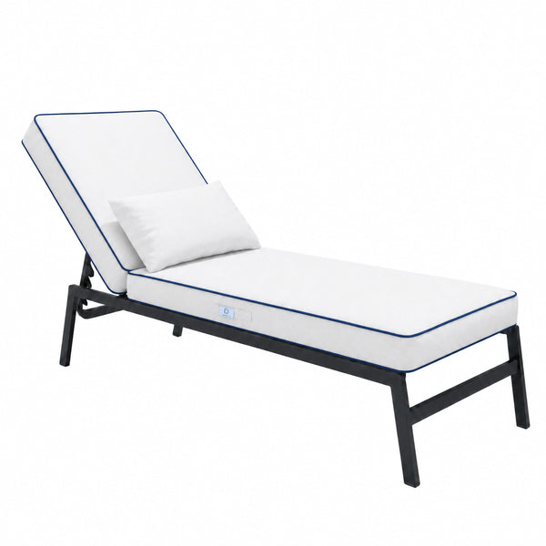 Materassino Premium Lettino 190x60 Bianco - Spessore 10cm & Poggiatesta (Sfoderabile)