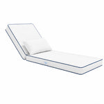 Materassino Premium Lettino 190x60 Bianco - Spessore 10cm & Poggiatesta (Sfoderabile)