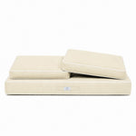 Set Cuscini Premium 100x50 Giallo Beurre - 1 Seduta + 2 Schienali (Spesso 12cm & Passepoil)