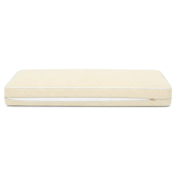 Set Cuscini Premium 100x50 Giallo Beurre - 1 Seduta + 2 Schienali (Spesso 12cm & Passepoil)