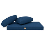 Set Cuscini Salotto da Giardino 100x50 Blu Petrolio - Sfoderabile & Anti-UV (1 Seduta + 2 Schienali)