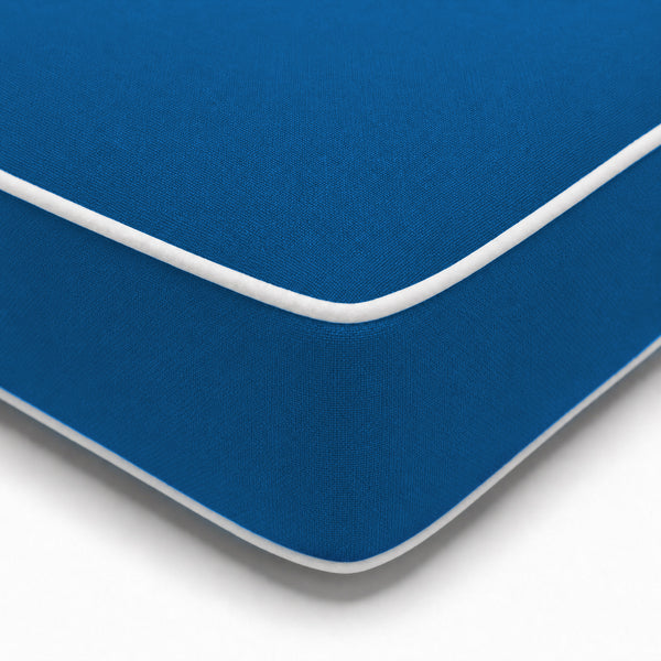 Materassino Premium Lettino 190x60 Blu Royal - Spessore 10cm & Poggiatesta (Sfoderabile)