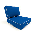 Set Cuscini Premium 60x60 Blu Royal - Spesso 12cm & Finitura con Profilo