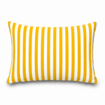 Lot de 2 Coussins d'Appoint Jardin 60x35 cm Rayure Jaune - Premium 270g Déhoussable