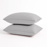 Coussin de décoration extérieur, déhoussable, lot de 2, 60x35cm - Gris galet - Deco-arts.fr