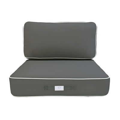 Coussins pour salon de jardin premium déhoussable 50x50cm - Gris foncé - Déco Arts