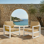 Coussins pour fauteuils et canapés Deco-arts.fr, ensemble premium 60x60 cm, moka, épais 12 cm avec finition passepoil.