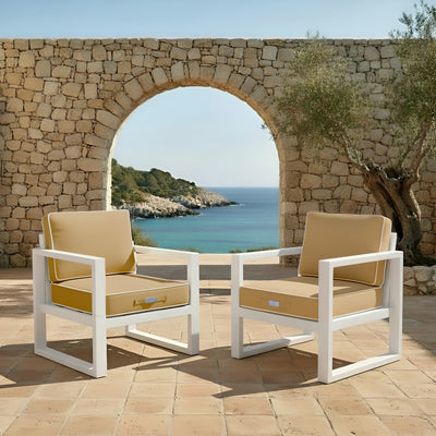 Coussins pour fauteuils et canapés Deco-arts.fr, ensemble premium 60x60 cm, moka, épais 12 cm avec finition passepoil.