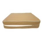 Ensemble de 2 coussins pour fauteuils et canapés, 60x60 cm, en tissu moka épais 12 cm avec finition passepoil.