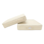 Ensemble de coussins pour fauteuils et canapés, 60x60 cm, jaune beurre, épais 12 cm avec passepoil, style Deco-arts.fr