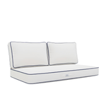 Coussins pour salon de jardin déhoussable premium 120x60cm - Blanc - Déco Arts