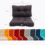 Ensemble de coussins capitonnés gris carbone 60x60 cm, épais 15 cm, moelleux pour fauteuils et canapés, Deco-arts.fr