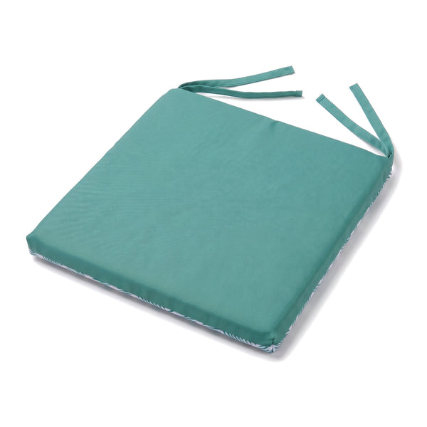 Cuscino per sedia 35x35 Motivo Ventagli Verdi, retro