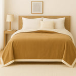 Détail tissu plaid beige