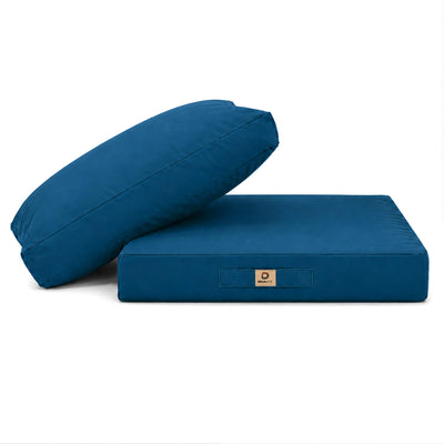 Set Cuscini Salotto da Giardino 60x70 Blu Petrolio - Sfoderabile & Anti-UV (Seduta + Schienale)
