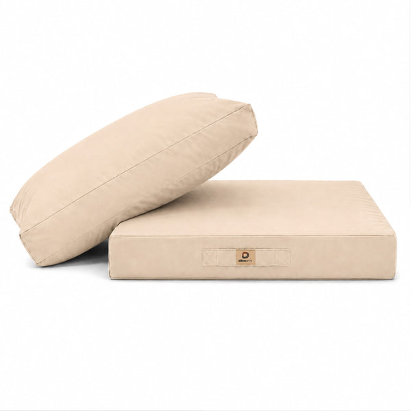 Set Cuscini Salotto da Giardino 60x70 Beige - Sfoderabile & Anti-UV (Seduta + Schienale)