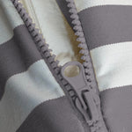 Ensemble de 3 coussins pour salon de jardin en rayure gris foncé, 120x60 cm, avec assise et dossiers, en tissu 270g.