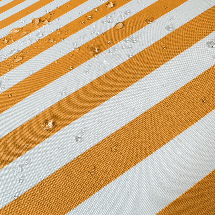 Coussins pour salon de jardin déhoussable 120x60cm - Rayure Jaunes - Deco-arts.fr