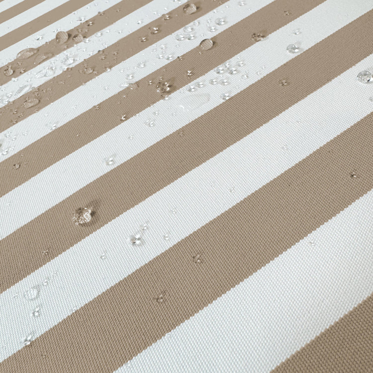 Coussins pour salon de jardin déhoussable 100x50cm - Rayure Beige - Deco-arts.fr