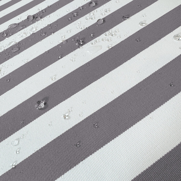 Coussins pour salon de jardin déhoussable 120x60cm - Rayure Gris foncé - Deco-arts.fr