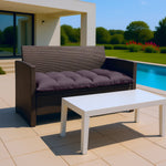 Coussin de banc et sol capitonné gris charbon 120x60 cm, épais 10 cm, pour fauteuils et canapés, par Deco-arts.fr
