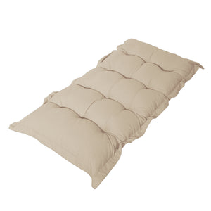 Cuscino Trapuntato per Panca e Pavimento 120x60 Beige - Spesso 10cm (Versatile)